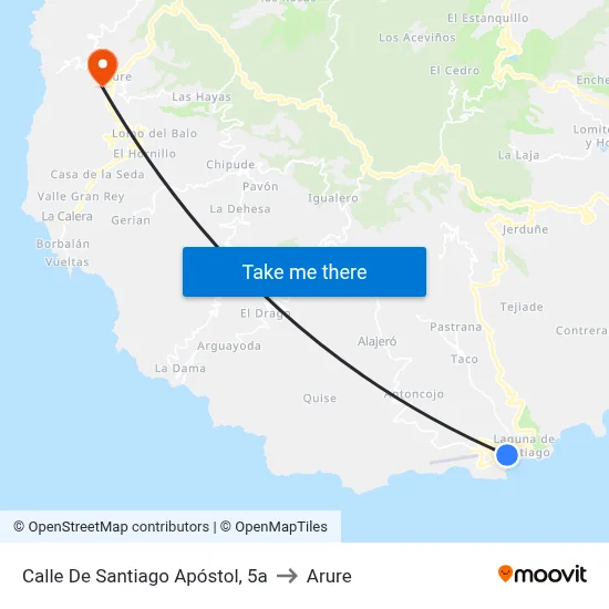 Calle De Santiago Apóstol, 5a to Arure map