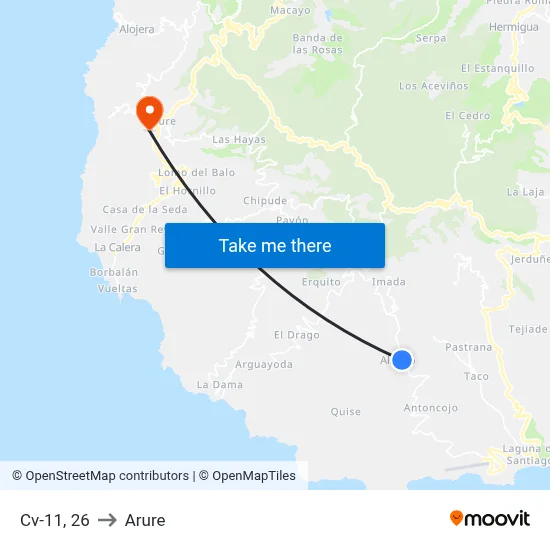 Cv-11, 26 to Arure map