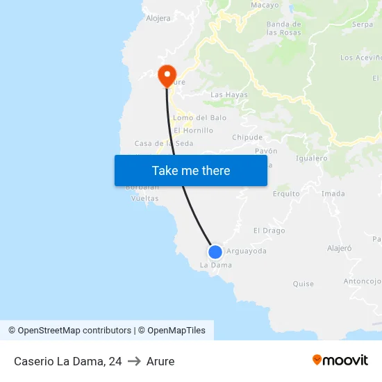 Caserio La Dama, 24 to Arure map