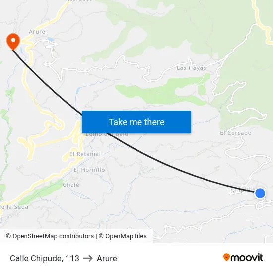 Calle Chipude, 113 to Arure map