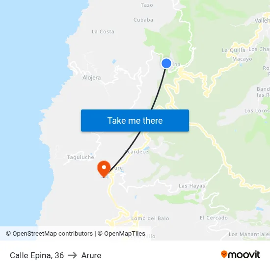 Calle Epina, 36 to Arure map
