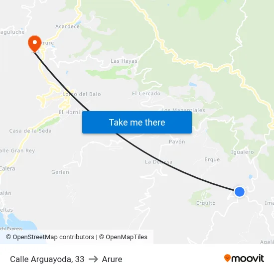 Calle Arguayoda, 33 to Arure map