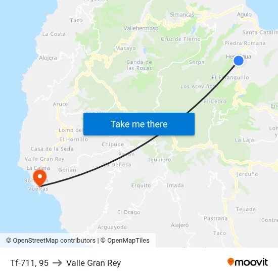 Tf-711, 95 to Valle Gran Rey map