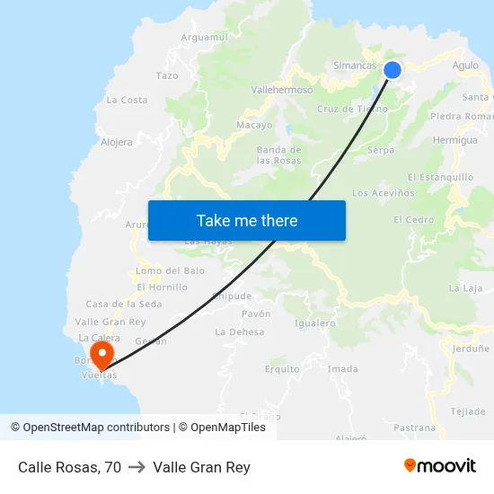 Calle Rosas, 70 to Valle Gran Rey map