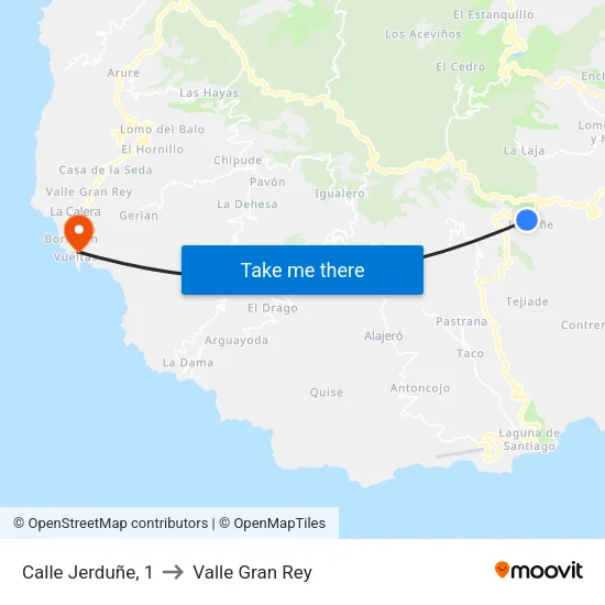 Calle Jerduñe, 1 to Valle Gran Rey map