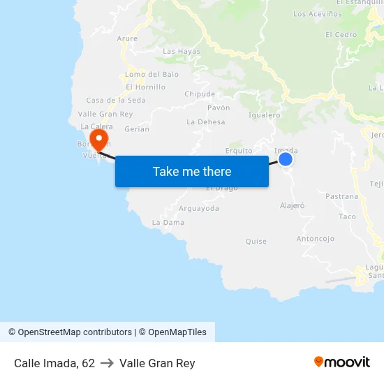 Calle Imada, 62 to Valle Gran Rey map