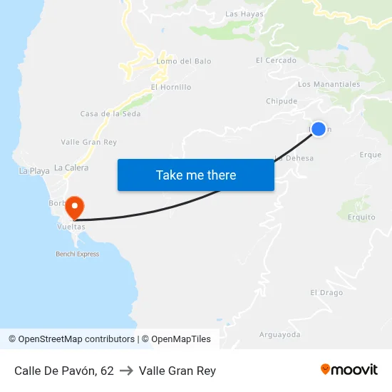 Calle De Pavón, 62 to Valle Gran Rey map