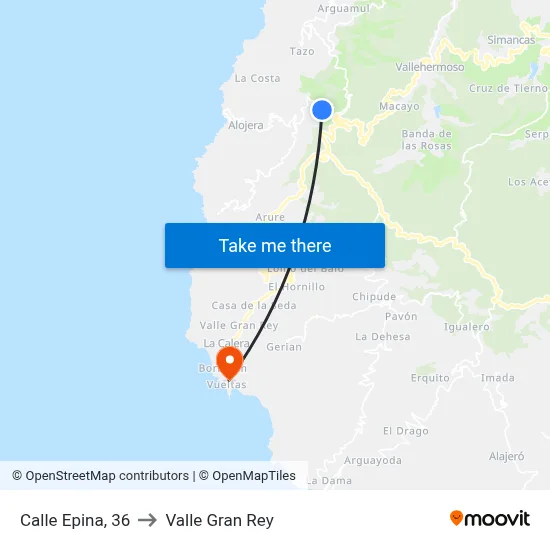 Calle Epina, 36 to Valle Gran Rey map