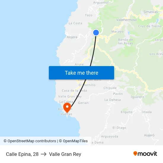 Calle Epina, 28 to Valle Gran Rey map