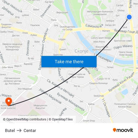 Butel to Butel map