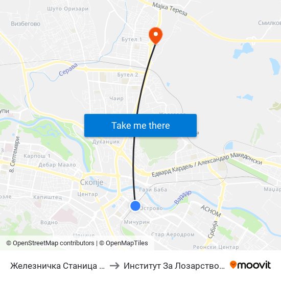 Железничка Станица - Кон Центар to Институт За Лозарство И Винарство map