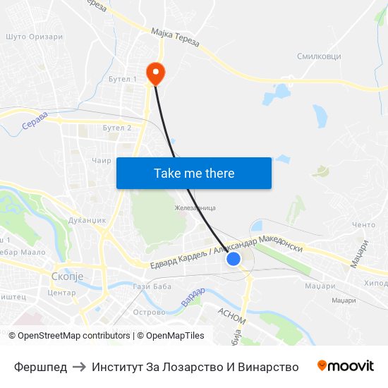 Фершпед to Институт За Лозарство И Винарство map