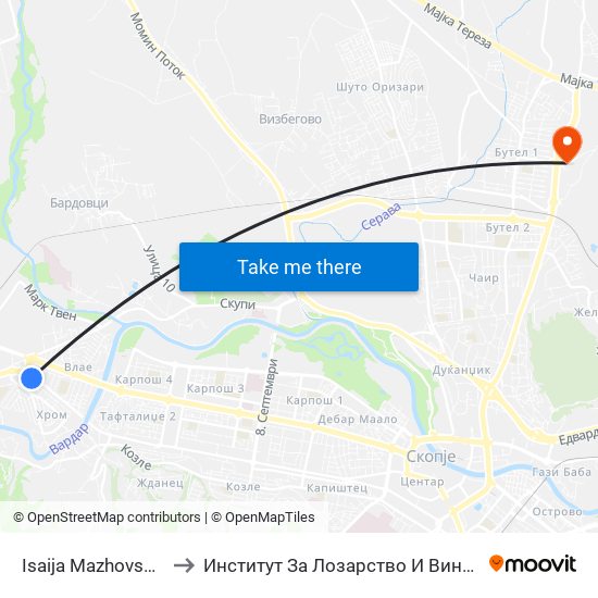 Isaija Mazhovski, 42 to Институт За Лозарство И Винарство map