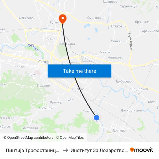 Пинтија Трафостаница-Кон Центар to Институт За Лозарство И Винарство map