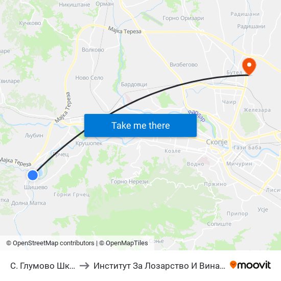 С. Глумово Школо to Институт За Лозарство И Винарство map