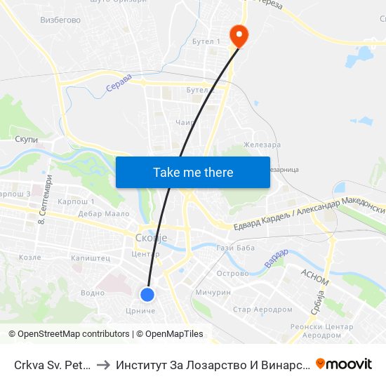 Crkva Sv. Petka to Институт За Лозарство И Винарство map