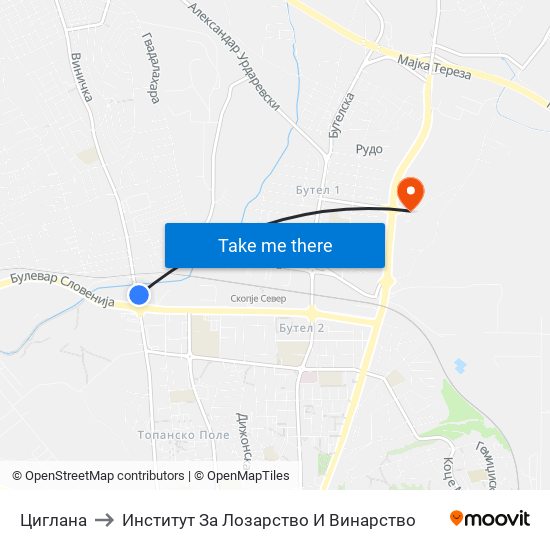 Циглана to Институт За Лозарство И Винарство map