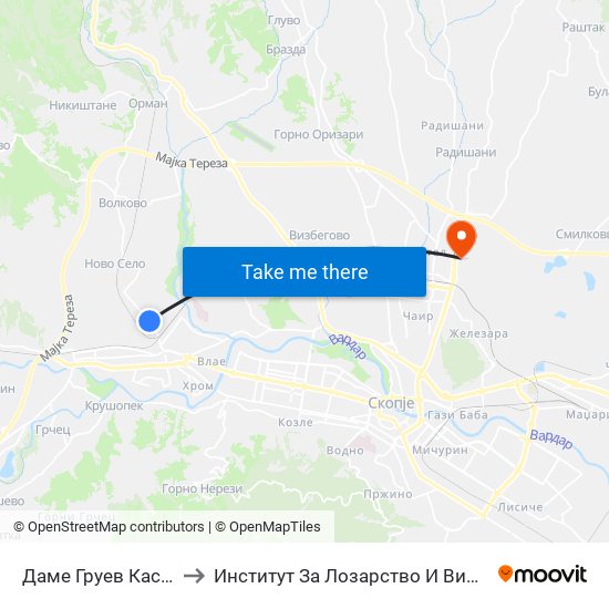 Даме Груев Касарна to Институт За Лозарство И Винарство map