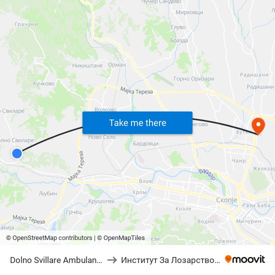 Dolno Svillare Ambulanta Kon Centar to Институт За Лозарство И Винарство map