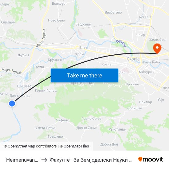 Нeimenuvan Pat to Факултет За Земјоделски Науки И Храна map