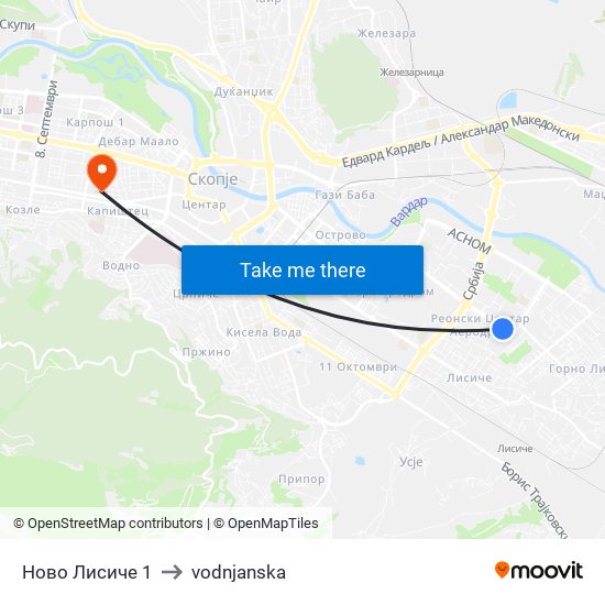 Ново Лисиче 1 to vodnjanska map