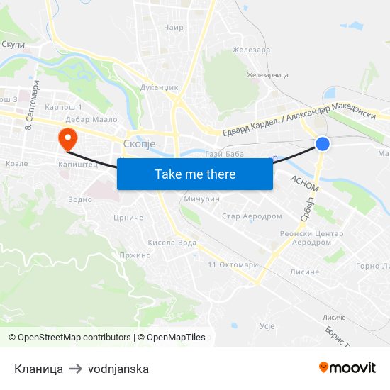 Кланица to vodnjanska map