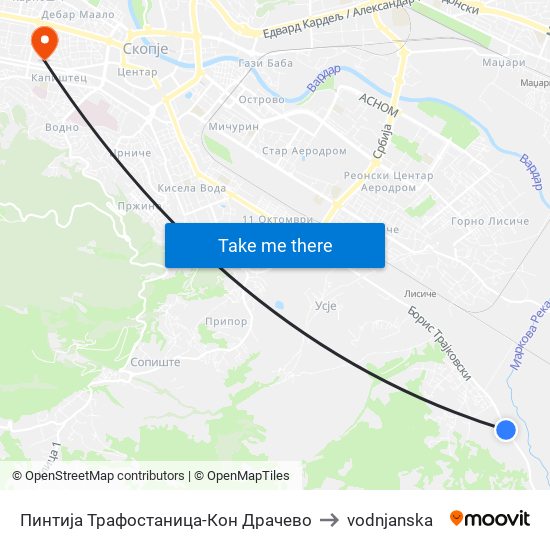 Пинтија Трафостаница-Кон Драчево to vodnjanska map