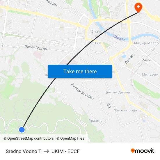 Sredno Vodno T to UKIM - ECCF map