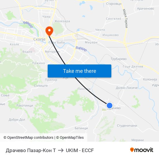 Драчево Пазар-Кон Т to UKIM - ECCF map