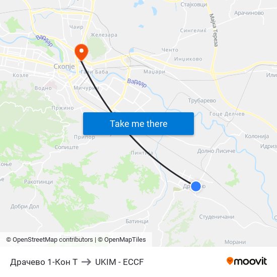 Драчево 1-Кон Т to UKIM - ECCF map