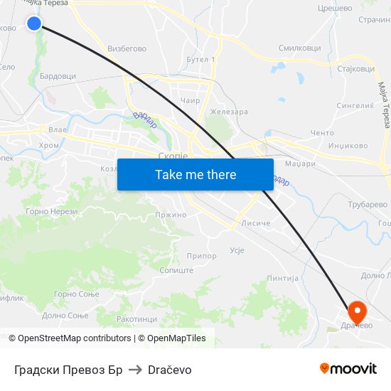 Градски Превоз Бр to Dračevo map