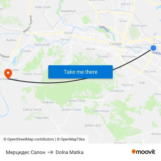 Мерцедес Салон to Dolna Matka map