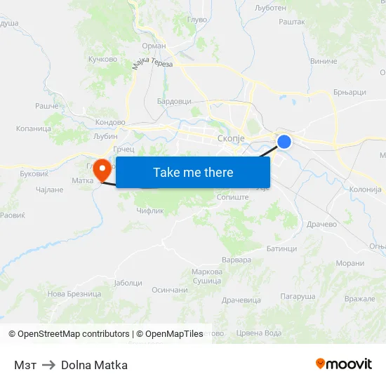 Мзт to Dolna Matka map