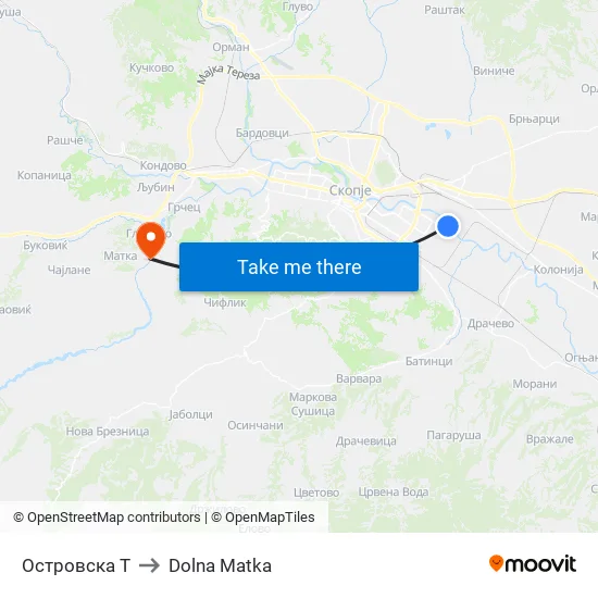 Островска Т to Dolna Matka map