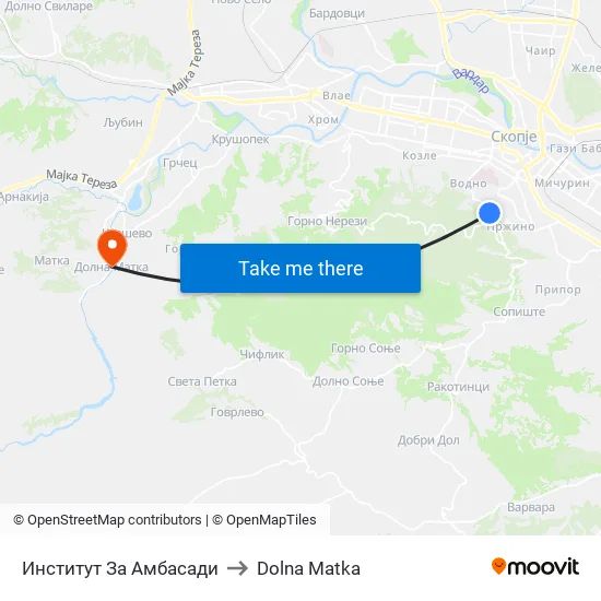 Институт За Амбасади to Dolna Matka map