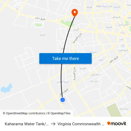 Kaharama Water Tank/Al Umran Street to Virginia Commonwealth University - Qatar map