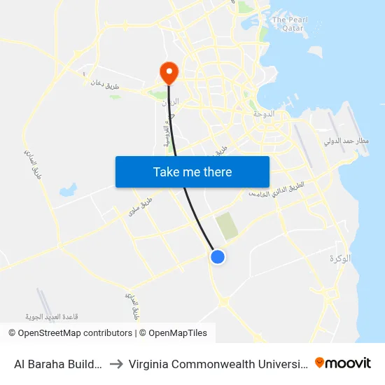 Al Baraha Building, C to Virginia Commonwealth University - Qatar map