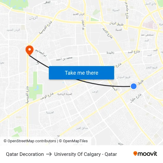 Qatar Decoration to University of Calgary - Qatar map