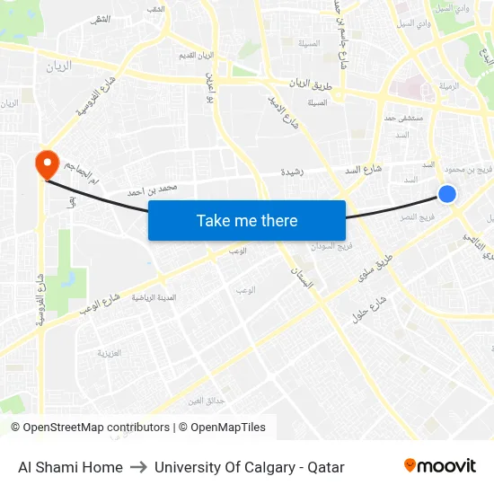 Al Shami Home to University of Calgary - Qatar map