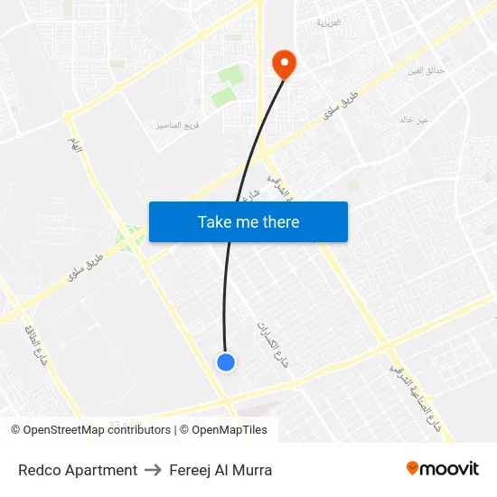 Redco Apartment to Fereej Al Murra map