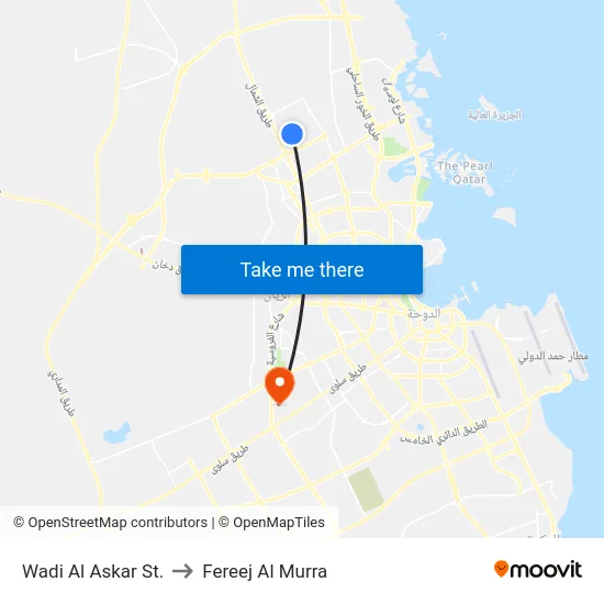 Wadi Al Askar St. to Fereej Al Murra map