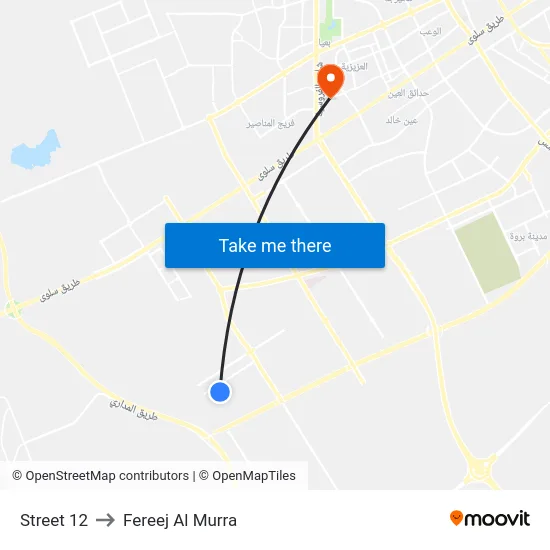 Street 12 to Fereej Al Murra map