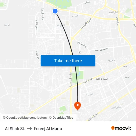 Al Shafi St. to Fereej Al Murra map