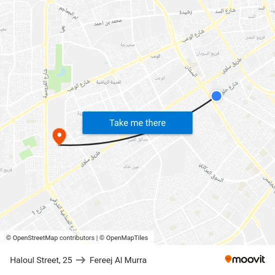 Haloul Street, 25 to Fereej Al Murra map