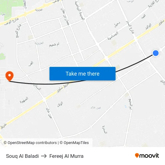 Souq Al Baladi to Fereej Al Murra map