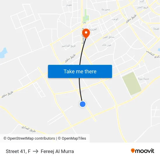 Street 41, F to Fereej Al Murra map