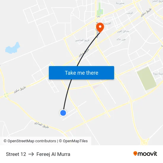 Street 12 to Fereej Al Murra map