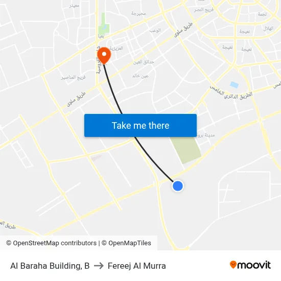 Al Baraha Building, B to Fereej Al Murra map