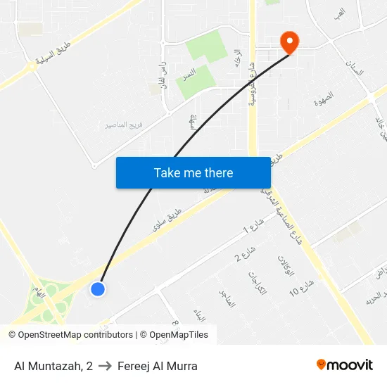 Al Muntazah, 2 to Fereej Al Murra map