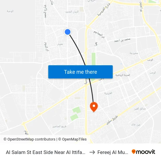 Al Salam St East Side Near Al Ittifaq St to Fereej Al Murra map